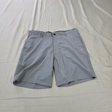 Hurley Shorts Mens 36 Gray Flat Front Hybrid Spacedye Walk Short NWT