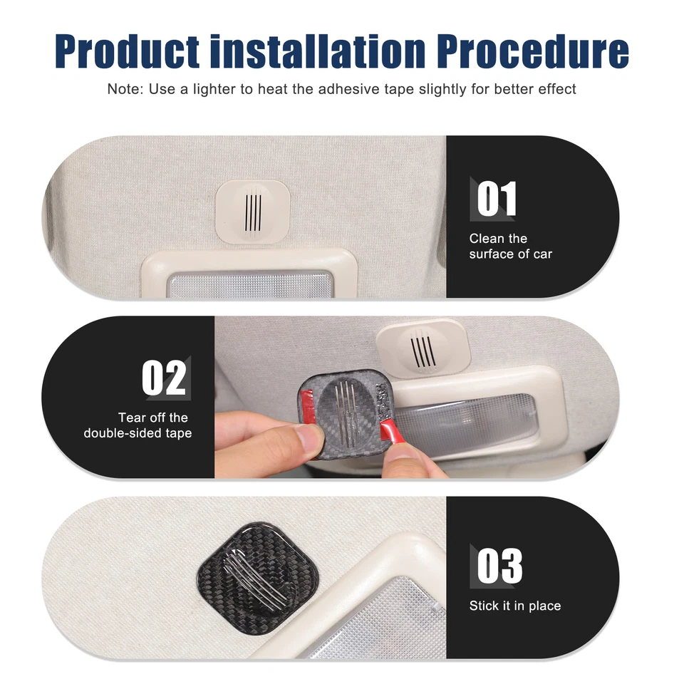 Real Carbon Fiber Microphone Cover Trim For Fiat 500 Abarth 595 695 2021-2023 - Image 4 of 4