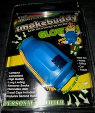 Smoke Buddy The Original PERSONAL AIR FILTER "GLOW BLUE" w/ FREE Keychain New