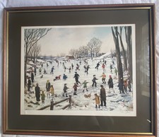 Tom Dodson (1910-91) signed LEP ?Winter Ice Scating? dated 1979