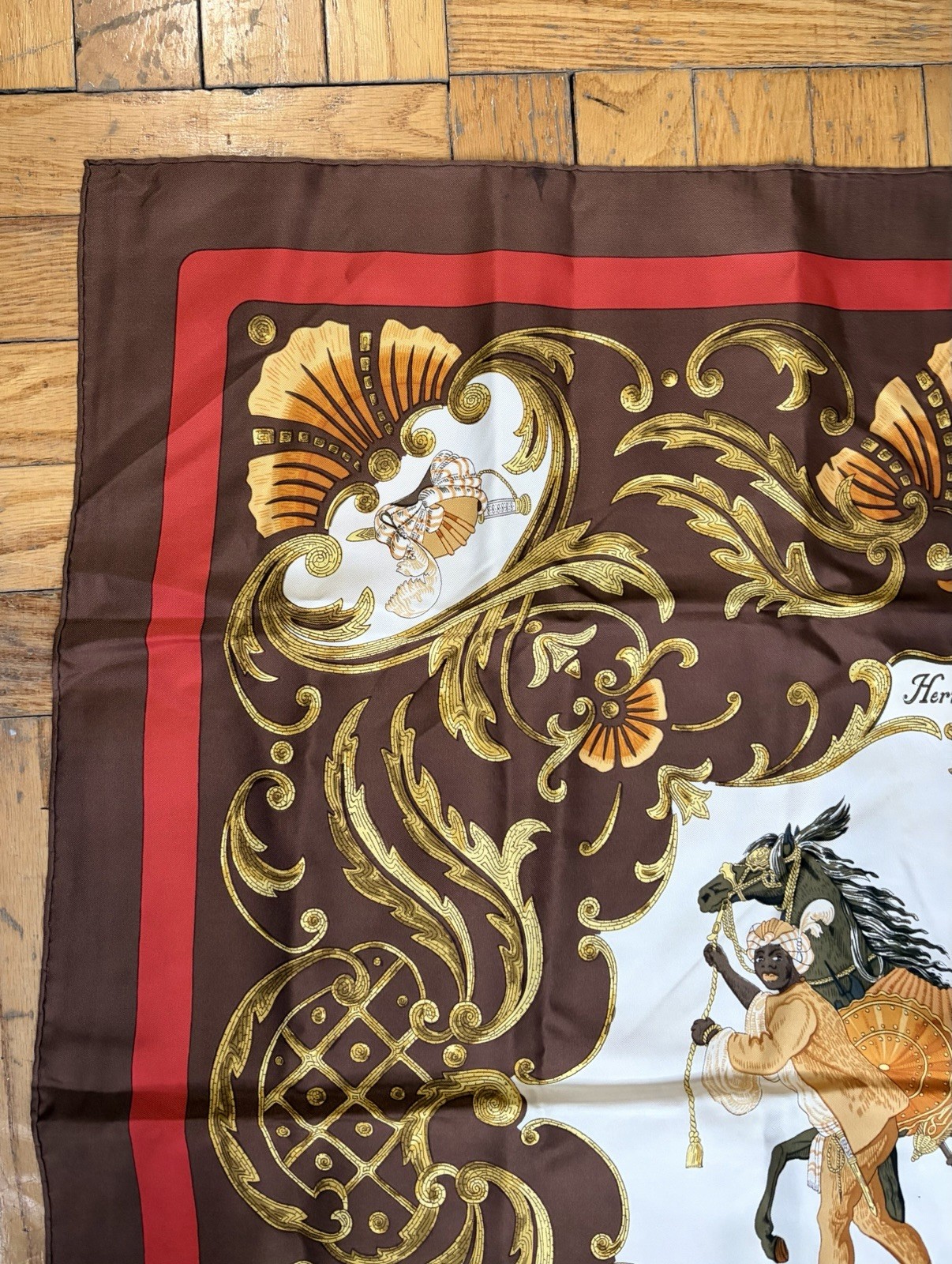 HERMES PARIS Cheval Turc Silk Scarf Vintage image 6