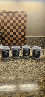 Vintage Morton Salt Girl Coffee Mug Set of 4 in Original Box UNUSED
