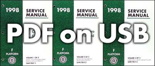 1998 Camaro Trans Am Firebird Shop Manuell USB Chevy Z28 Pontiac Service Repair-image