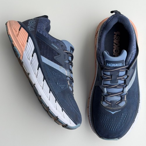 Hoka One One Gaviota 2 Womens 9.5 Blue Cushion Comfort Road Running Shoes