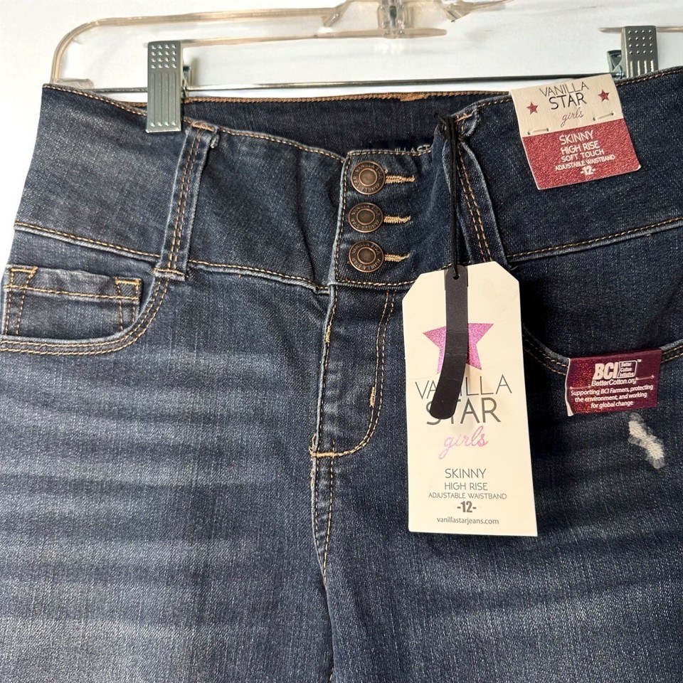 Vanilla Star Girls Skinny High Rise Adjustable Waistband Jeans Size 12 ...