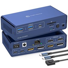 CMSTEDCD Thunderbolt 4 KVM Dock für 2 Laptop...