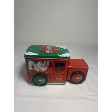 Coca-Cola Santa Claus Delivery Truck Collectible Tin with Spinning Wheels