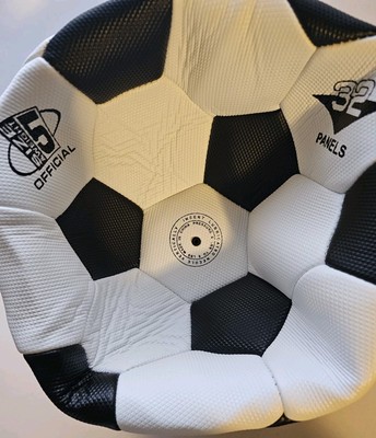 Official Lubricated needle  Weight Soccer Ball Size 5 Colors Black  & White 
