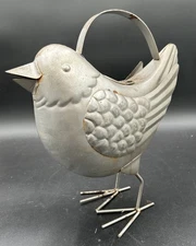 Metal Bird Watering Can Rustic Garden Charming Unique Decor Good Condition