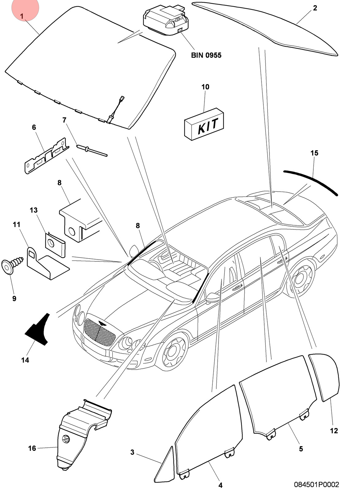 Bentley Continental Flying Spur 2009-2013 FRONT+RIGHT Rain sensor