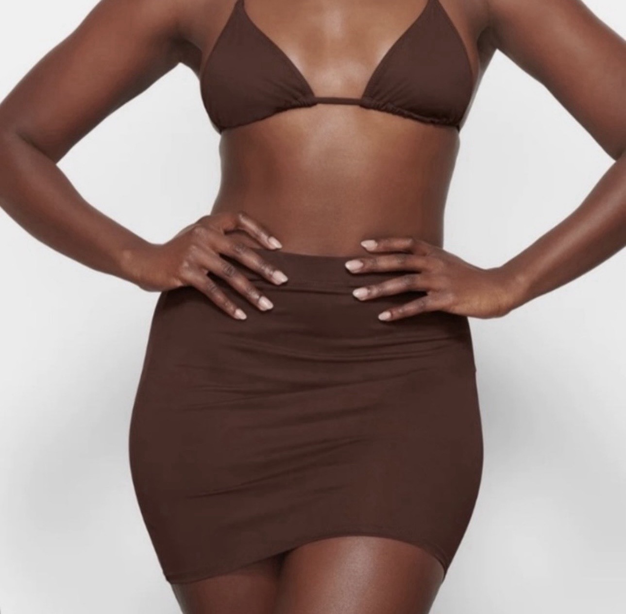 SKIMS Tube Skirt Bottom Cover Up Size 4X Signature Swim Cocoa Kim Kardashian NEW