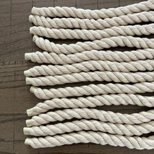 12 Off White 1&rdquo;x19&rdquo; Natural Thick Cotton Rope Handles Containers Crafts Nautical