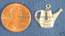 25pc S/S Plated Garden Plant Watering Can Charms 6173