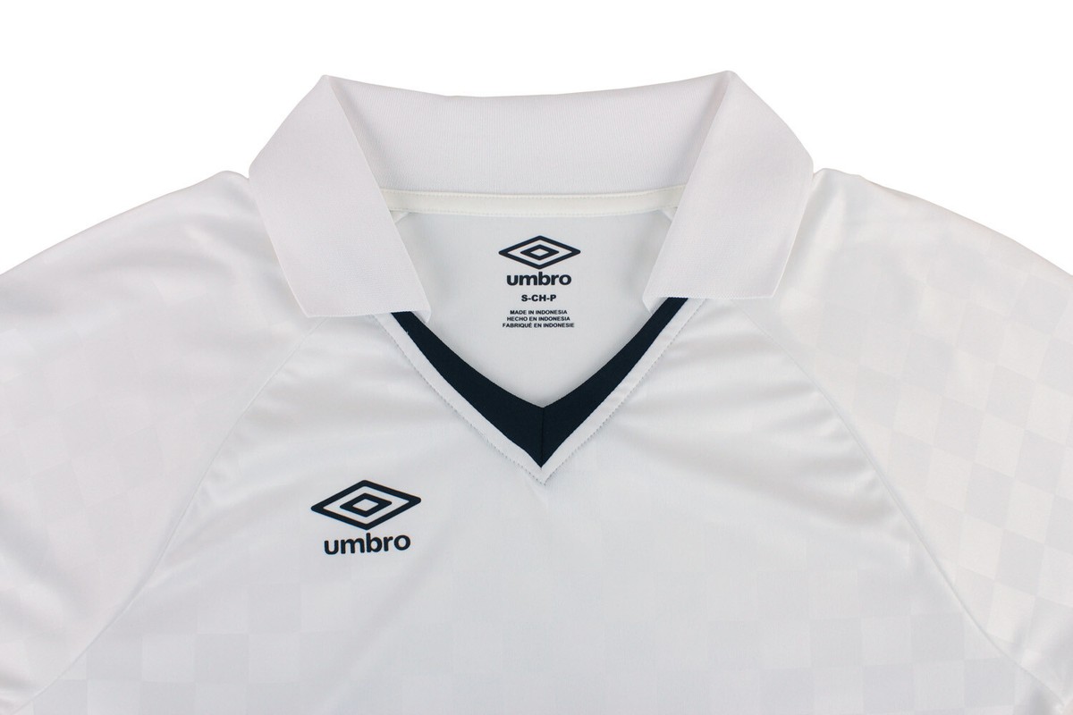 Umbro Premier Mens polo LS soccer jersey white size Large for sale