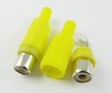 10pcs RCA Phono Female Jack Solder Type Audio Video Cable Connector Yellow DIY
