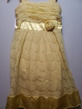 My Michelle Girl's Special Occasion Lace Dress Sunshine Yellow size 12