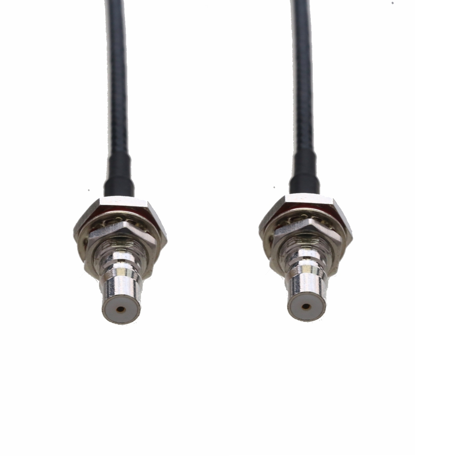 RF Cable QMA nut bulkhead female to jack F/F RG316 6