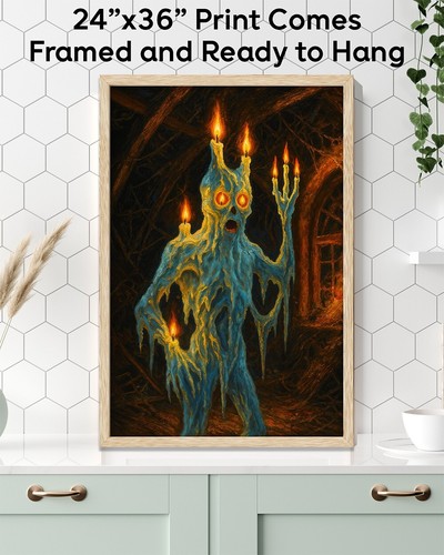 The Haunted Mansion Candle Man Poster or Canvas Wall Art Framed or Unframed - Picture 80 of 84