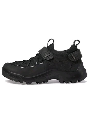 ECCO Offroad Explorer 2-Straps Hiking Shoes Black Nubuck EU 44 Men's 10 - 10.5 - Picture 2 of 9