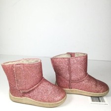 Wonder Nation Kid's Girl's Boots Glitter Winter Snow Boot Footwear Pink Size 6