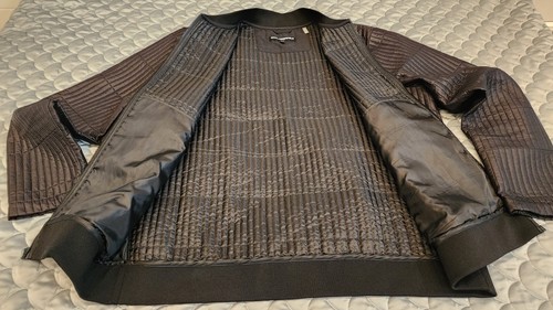 Karl Lagerfeld Quilted Bomber Style Fashion Lightweight Jacket Black XXL NEW - Picture 4 of 11