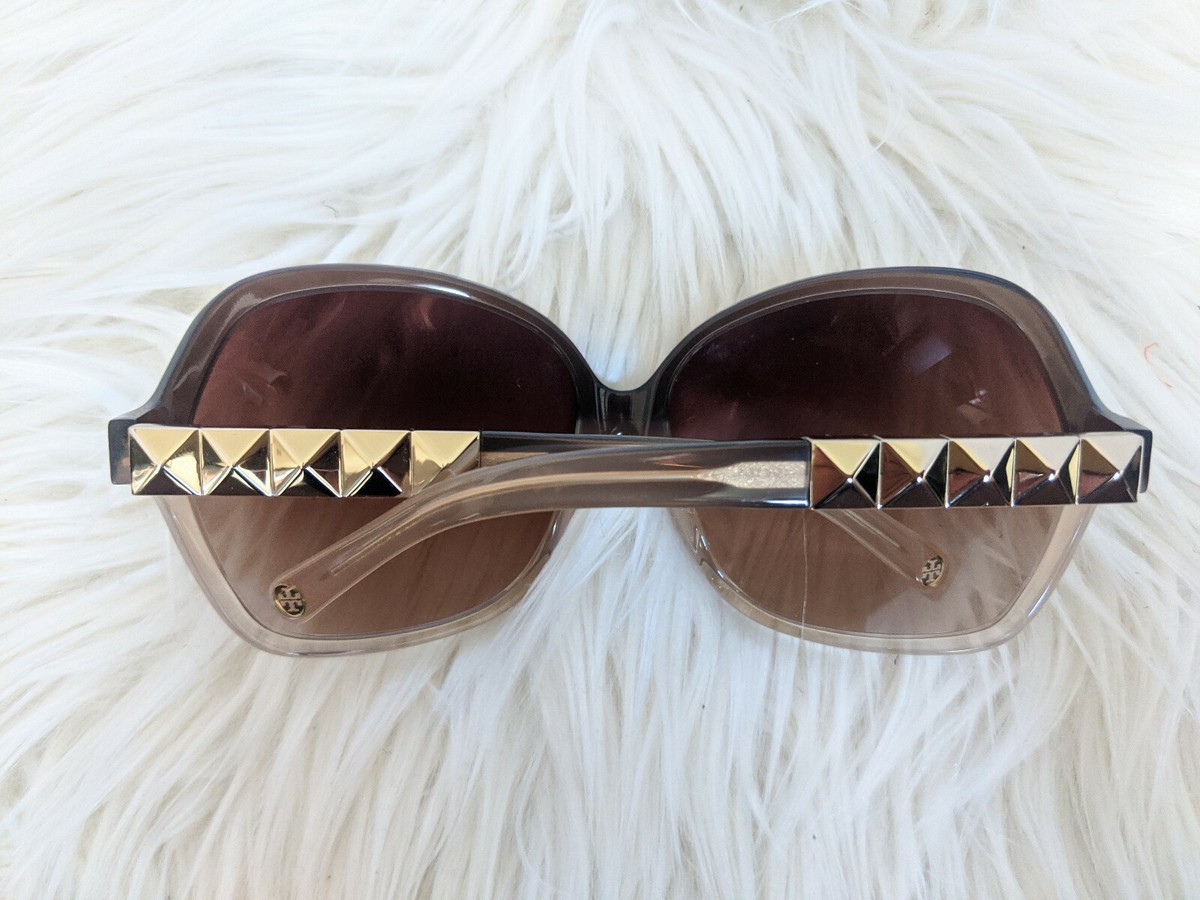 NWOT Tory Burch Women's Oversized Brown Gold Pyramid Stud