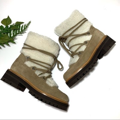 womens shearling hiking boots