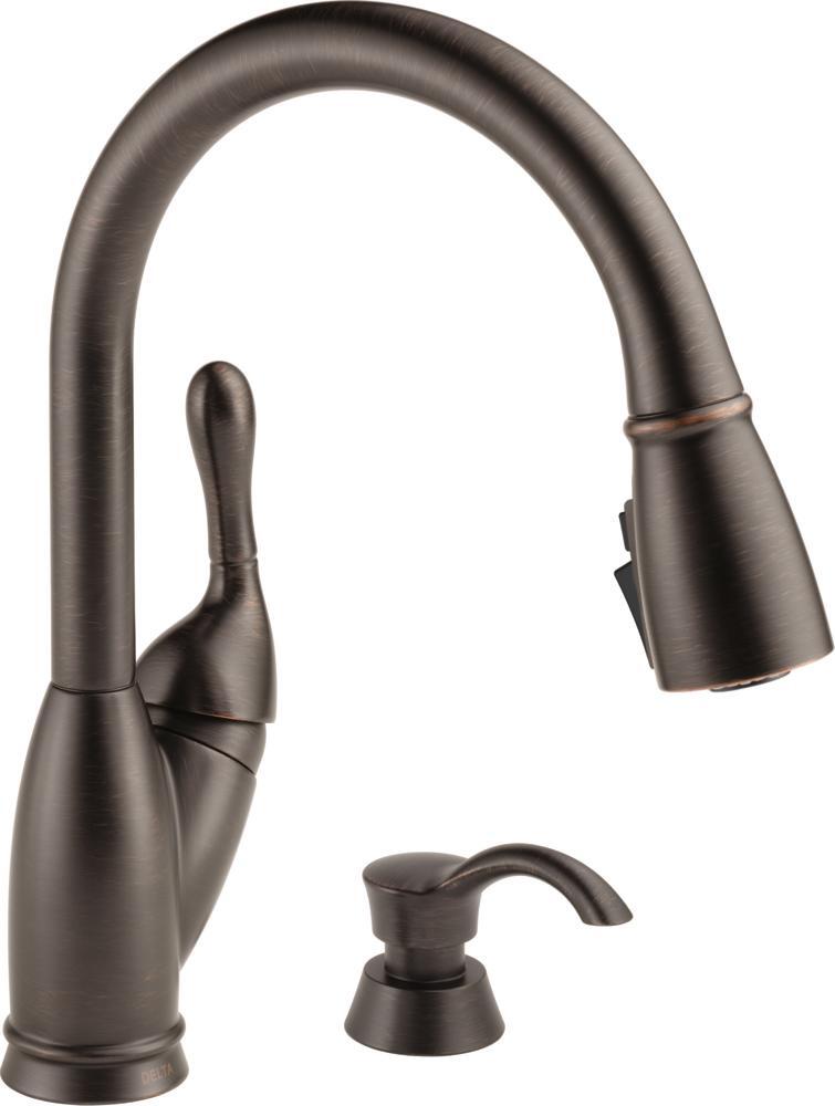 Delta Izak Single Pull-Down Kitchen Faucet Venetian Bronze