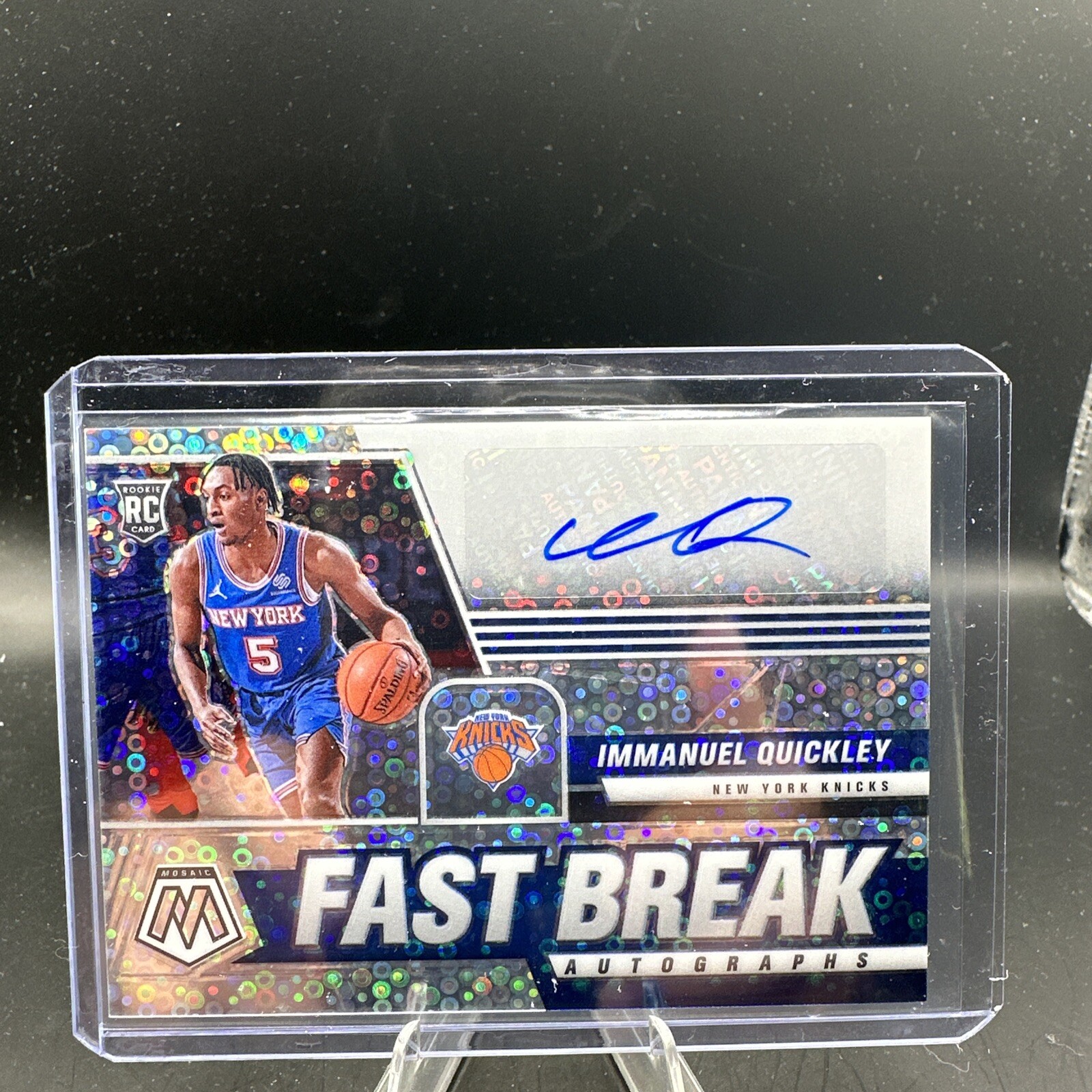 2020-21 Panini Mosaic Fast Break Auto Immanuel Quickley