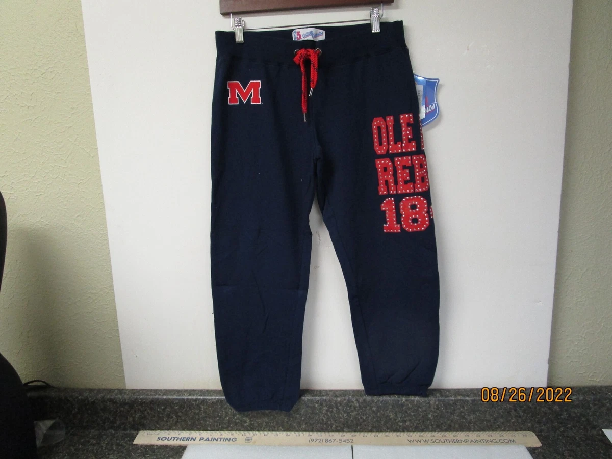 NWT - Ole Miss Rebels E5 College Classic Ladies Sweat Capri Pants