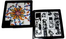 Vintage Set of 2  Sliding Hand Puzzles, Popeye Characters and Rosette