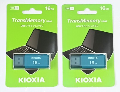Kioxia TransMemory U202 16GB USB 2.0 Type-A Lot of 2 Brand New from Japan