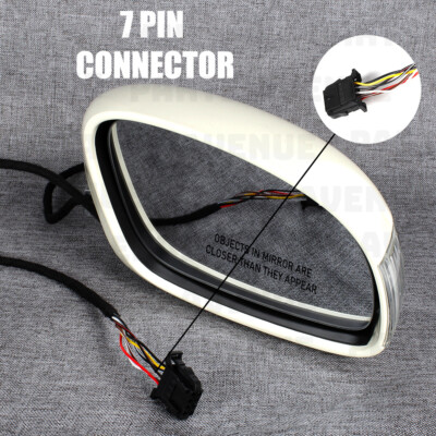 7Pins Cream Beige Painted Turn Light Mirror For Volkswagen Beetle