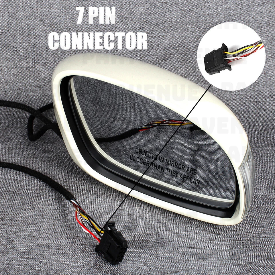 Espejo retrovisor de luz giratoria pintado beige crema de 7 pines para Volkswagen Beetle 06-2009 derecho Foto 4 de 4