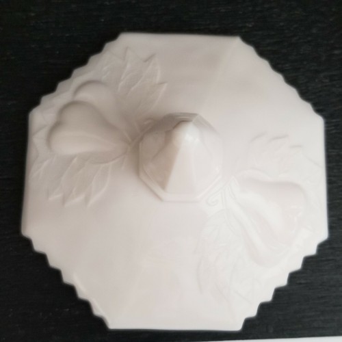 JEANNETTE BALTIMORE BIRNE Rosa Muschel Milchglas SAHNEKÄNNCHEN UND ZUCKER - Bild 7 von 7