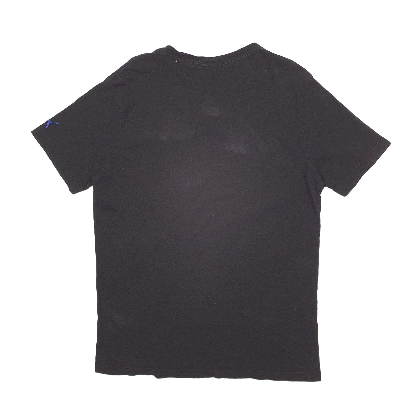 PUMA Black T Shirt Tee Spellout Short Sleeve Cotton Blend Mens M image 2