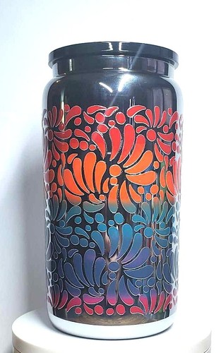 Ombre Floral - 16 Oz Libbey Cup Drink Glass Beer Can