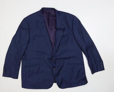 Harris & Howard Anzugjacke Herren Blau Wollmischung Größe 46 Reg