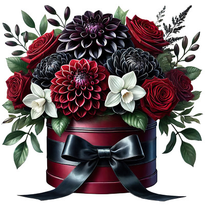 Wandtattoo Aufkleber | Blumenbox | Wandaufkleber 18X18 cm Groß