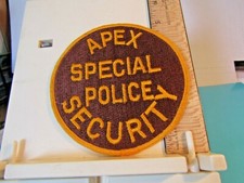 Apex Security Special Police Washington DC PATCH 5" NOS brown gold