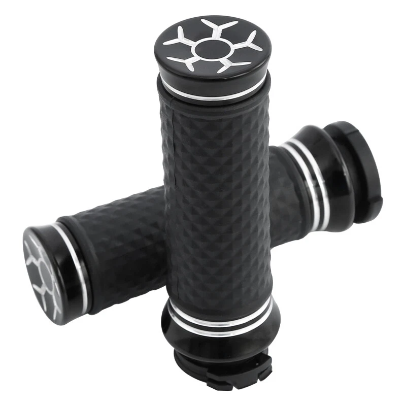 Empuñaduras de manillar de motocicleta de 1"" aptas para Harley Touring Dyna Softail Foto 4 de 4