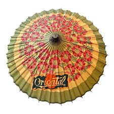 Made In Japan Paper Parasol - Floral Pattern - VINTAGE 29  