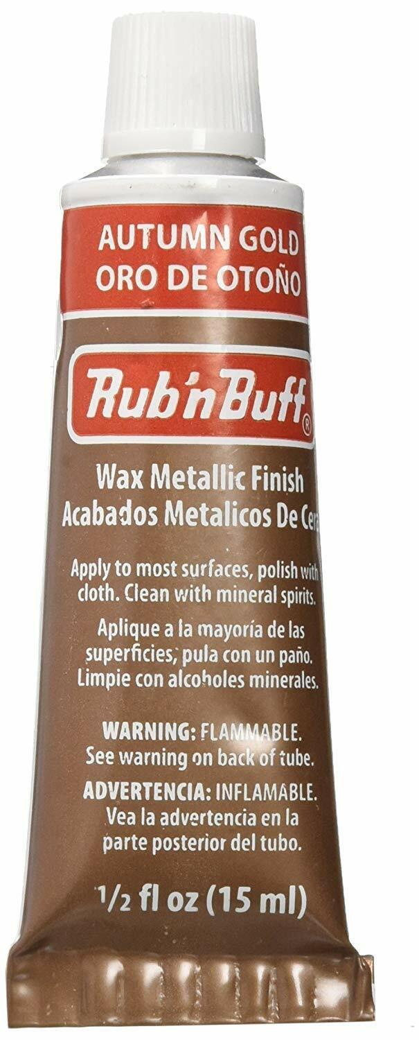 Amaco Rub 'N Buff Wax Metallic Finish, Gold Leaf, 0.5-Fluid Ounce