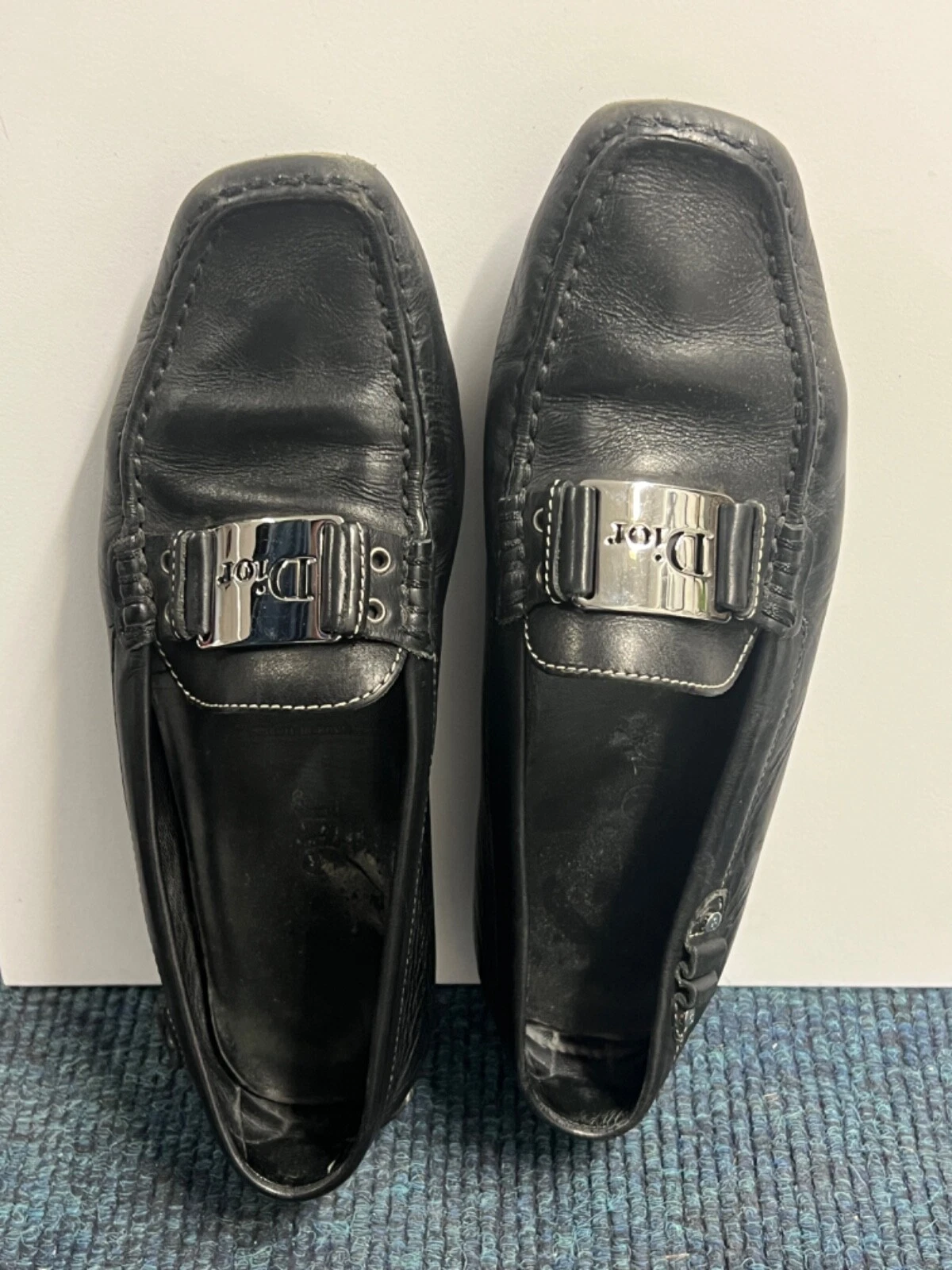 Escarpins femme Christian Dior en cuir noir taille 37,5