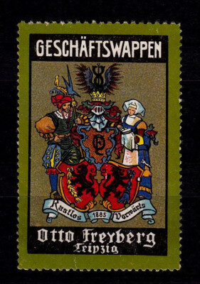419065/advertising stamp   business coat of arms   Otto Freyberg-Leipzig