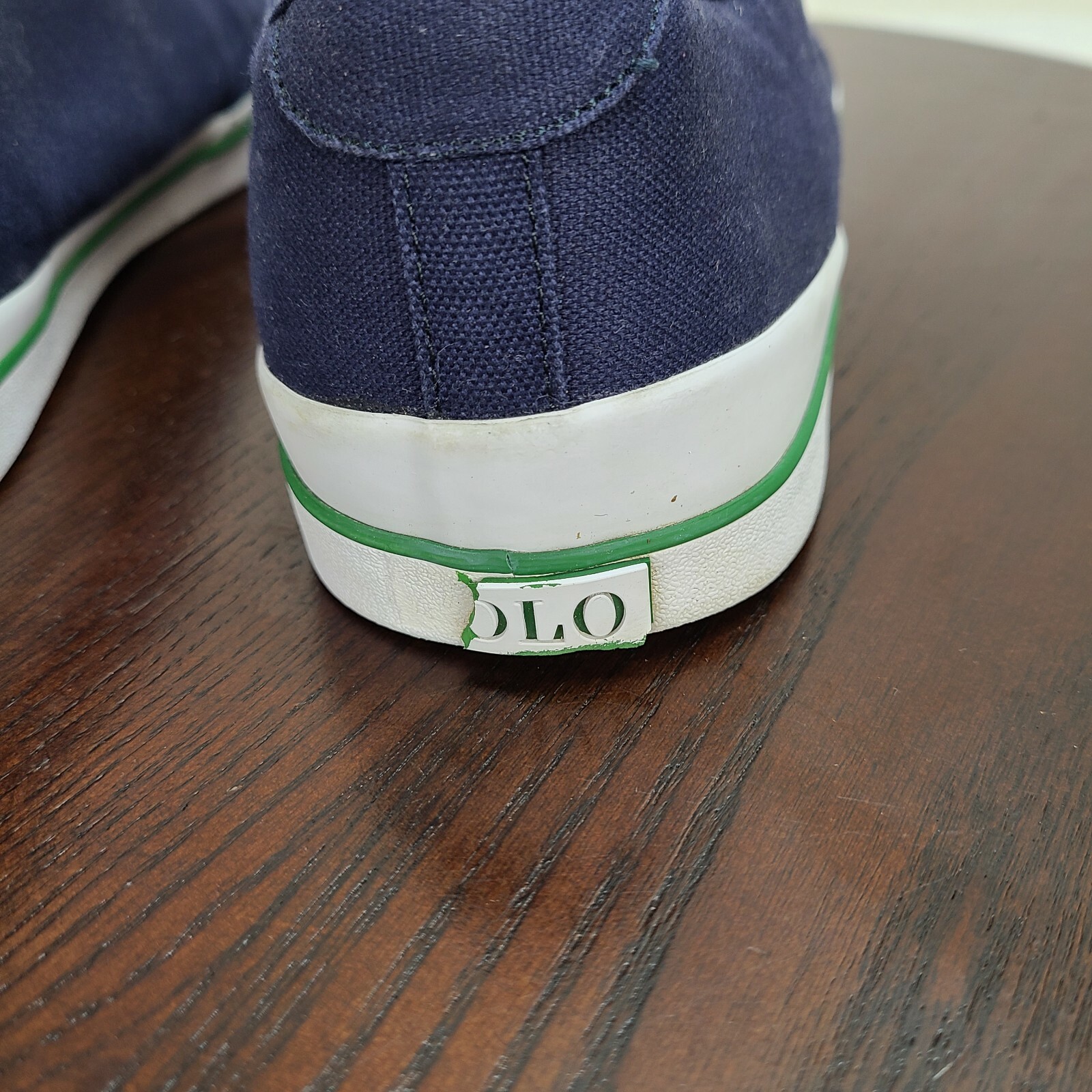 Polo Ralph Lauren Sneakers Uomo 11D Tela Blu Lacci Pony