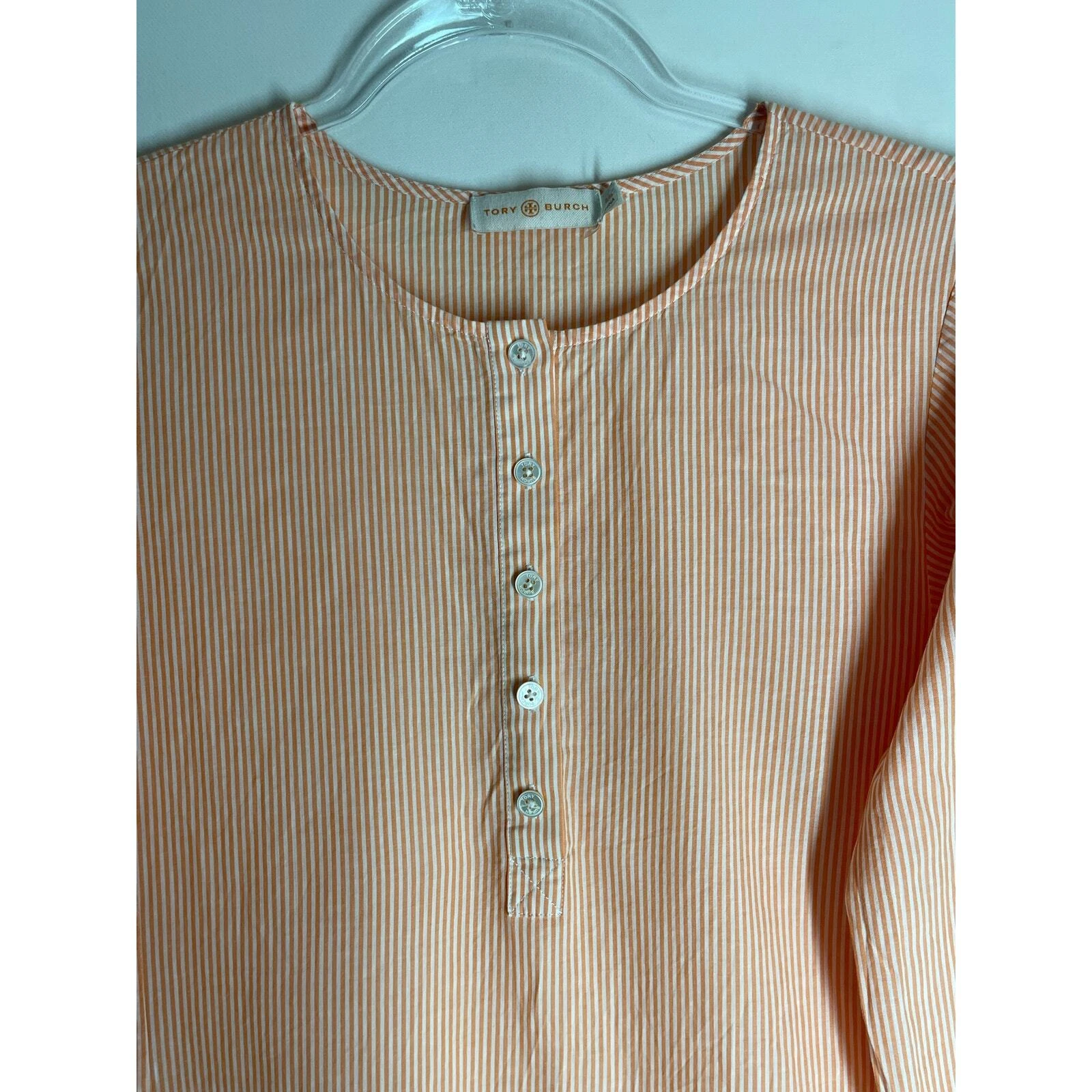 Tunica spiaggia sabbiosa Tory Burch copertura nappa arancione taglia small