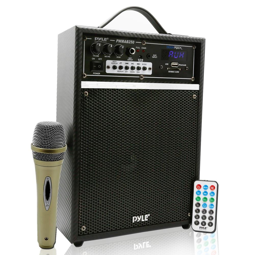 Pyle Pro 300 Watt Outdoor Indoor Wireless Bluetooth Portable PA Speaker  inch