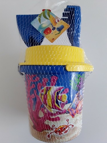 Kids Colourful Plastic Dolphin Unicorn Sea World Smiley Beach Bucket Set - Picture 8 of 10