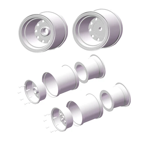 RC Alu Beadlock Wheels/Hub Kit for Tamiya CW01 Midnight Pumpkin Lunchbox Hop Ups - Picture 4 of 13